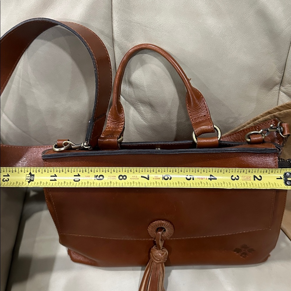Patricia Nash Unique Brown Leather Handbag with tassel - Picture 11 of 12